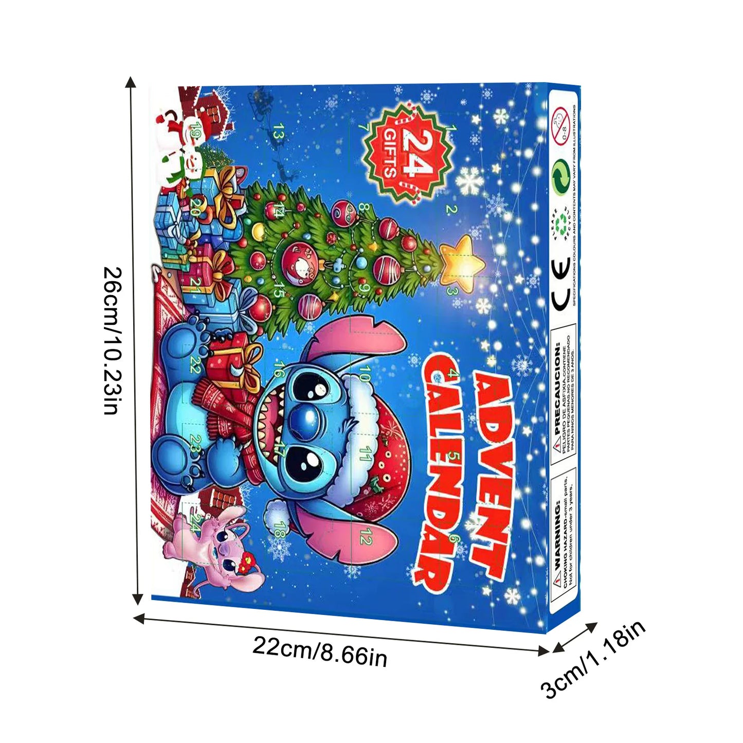 Anime Lilo & Stitch Figure Halloween Angel Christmas Advent Calendar Box Kawaii Stitch Figure Action Model Toys Holiday Gifts